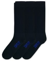 Top Flite Mens Sport Full Cushion Crew Socks 3 Pair Pack