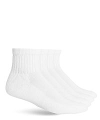 Jefferies Socks Mens Sport Coolmax Mesh Cushion Mid Quarter Socks 4 Pair Pack