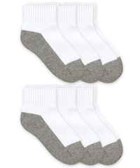 Jefferies Socks Girls and Boys Seamless Sport Quarter Half Cushion Socks 3  Pair