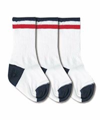 Jefferies Socks Newborn Baby Boy Infant Stripe Ribbed Crew Socks 3 Pair Pack