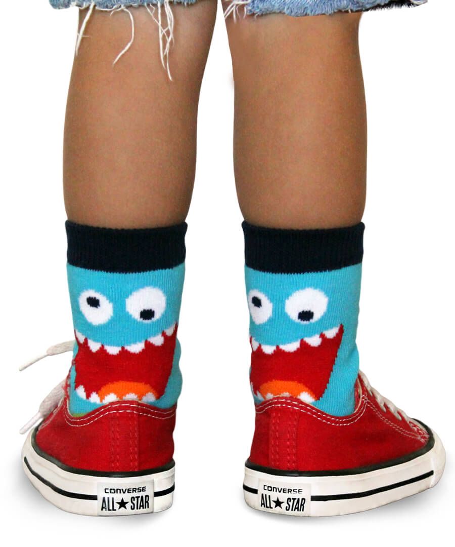 Jefferies Socks Boys Fun Monster Crew Socks 6 Pair Pack