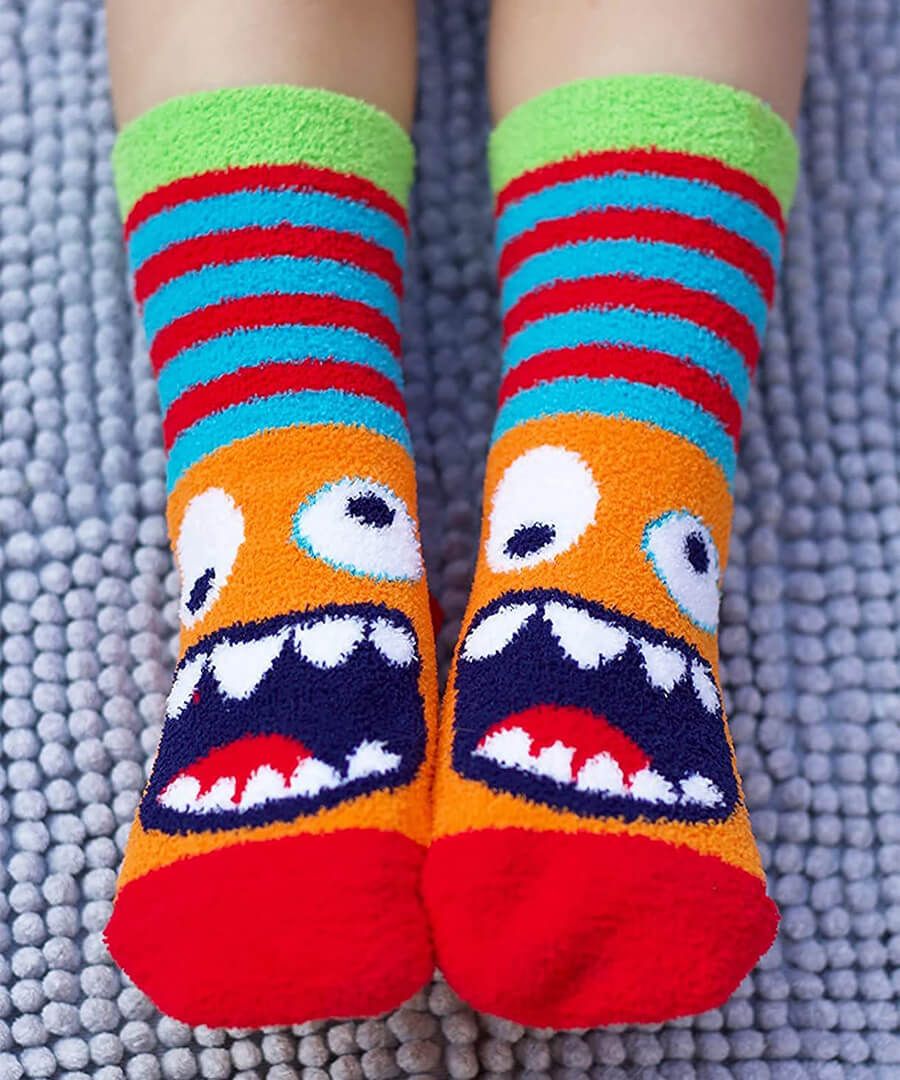 Fuzzy non slip socks outlet