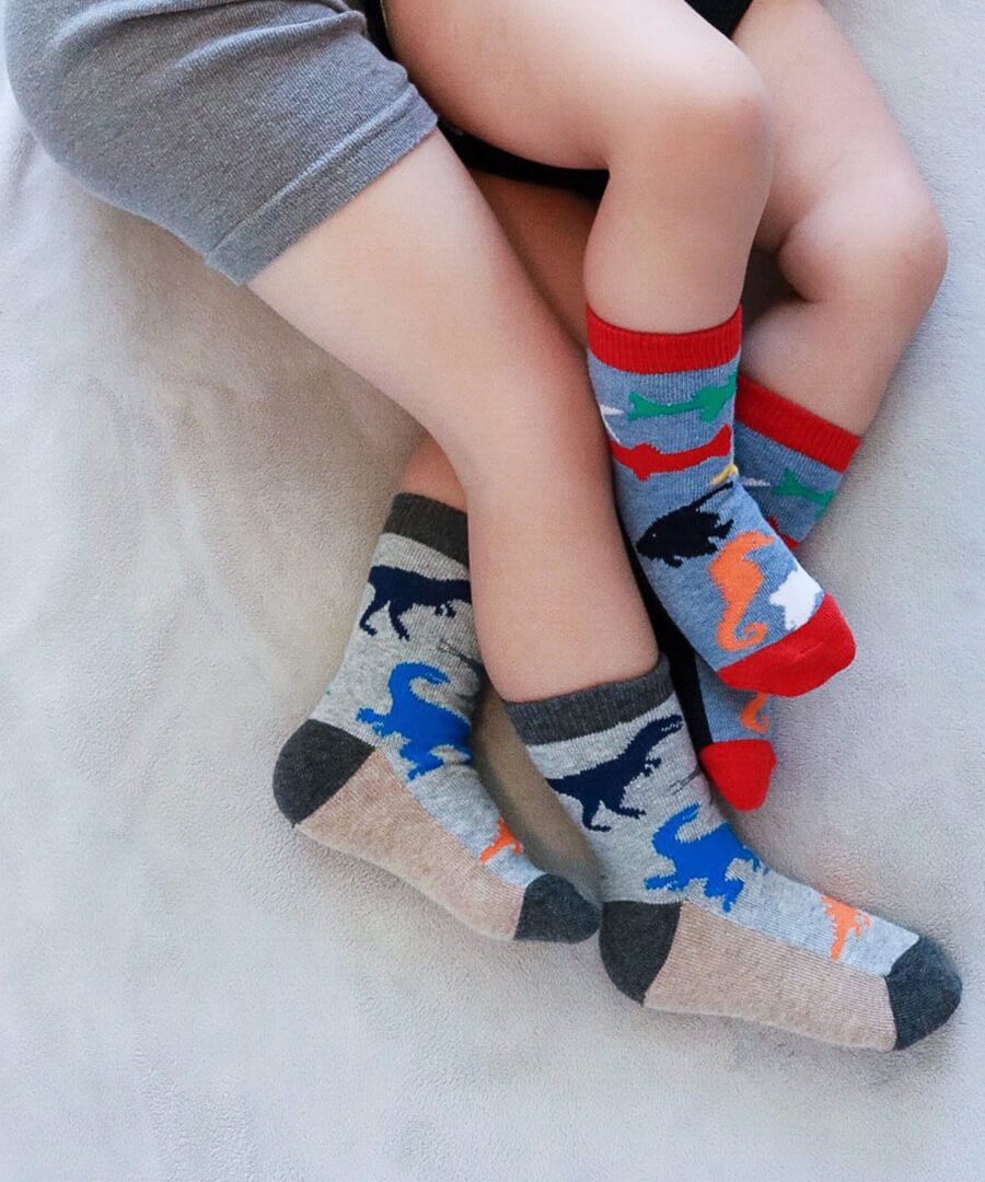 Calzini Bambini Cotone 6 Paia - Motivi Animali Divertenti, Morbidi, Traspiranti, Taglie 3-13 Anni - Foto 3