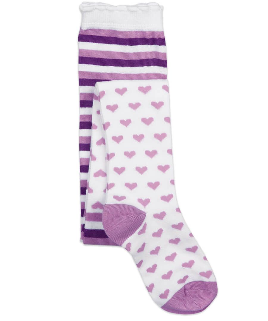Jefferies Socks Girls Cotton Heart Tights 1 Pair