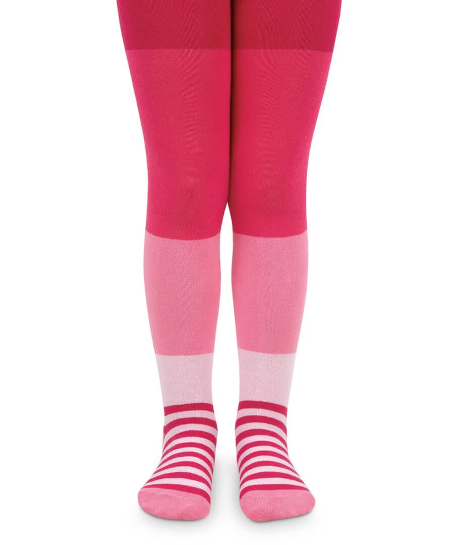 Jefferies Socks Girls Cotton Wide Stripe Tights 1 Pair