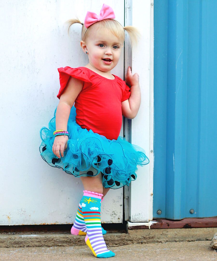 Jefferies Socks Girls Rainbow Knee High Socks Pair Pack