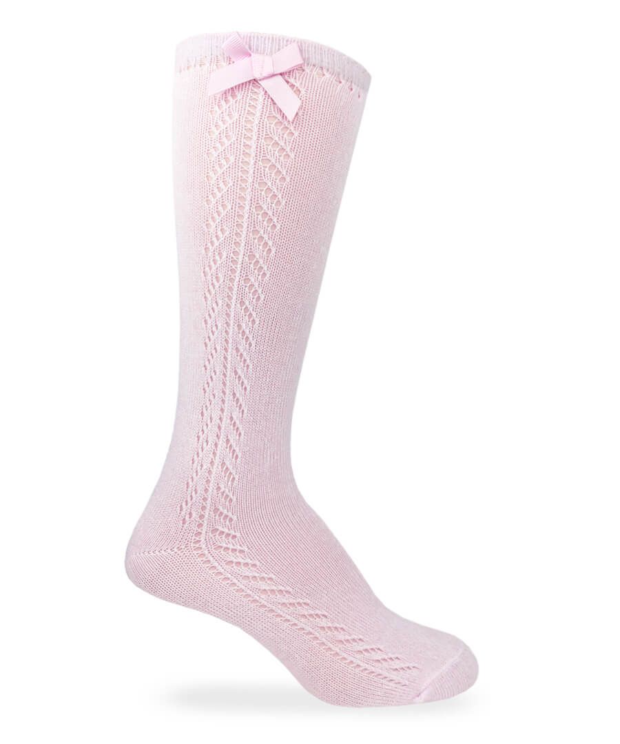 Jefferies Socks Pointelle Bow Knee High Socks 1 Pair