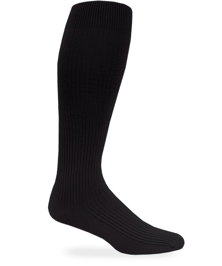 3 Pair Mens Thin 100% Cotton Extra Long Knee High Lightweight Ribbed Dress Socks 