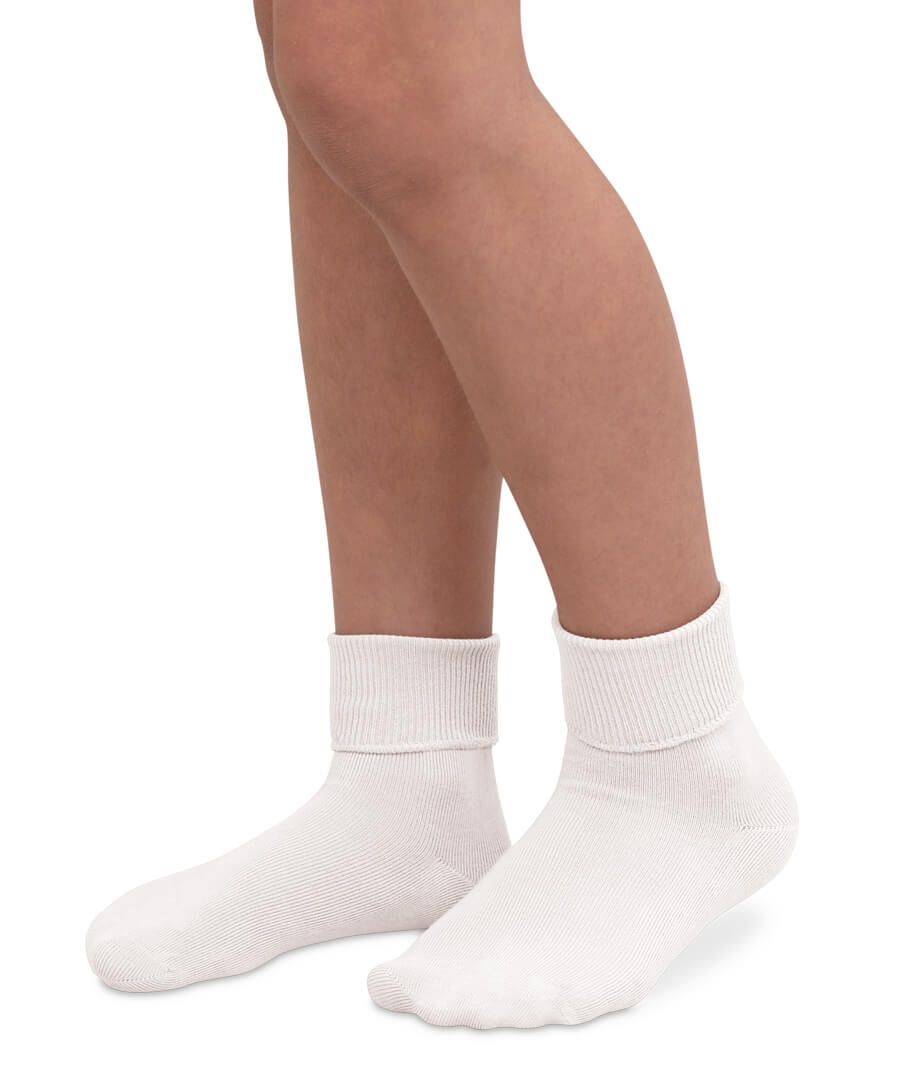 Essentials 9-Pack Cotton Uniform Turn Cuff Sock Niñas 