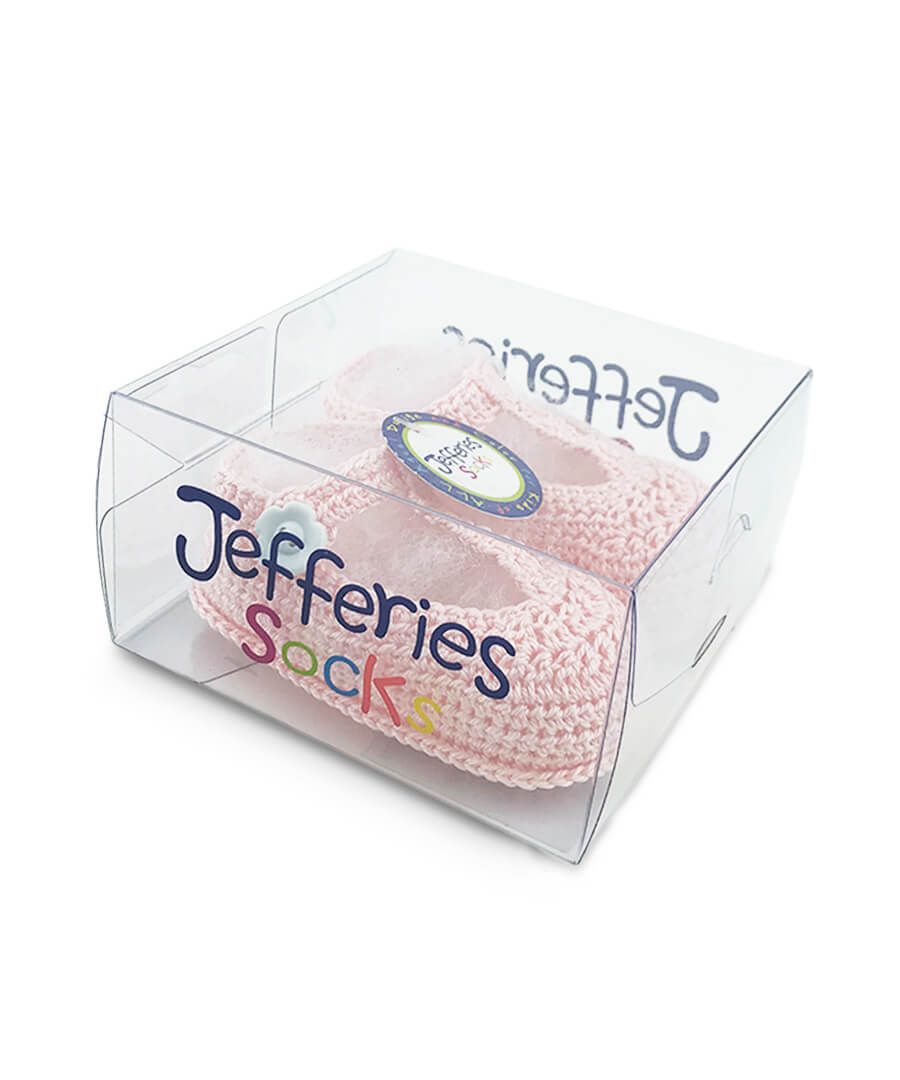 Jefferies Socks Baby Girls T-Strap Mary Jane Crochet Bootie