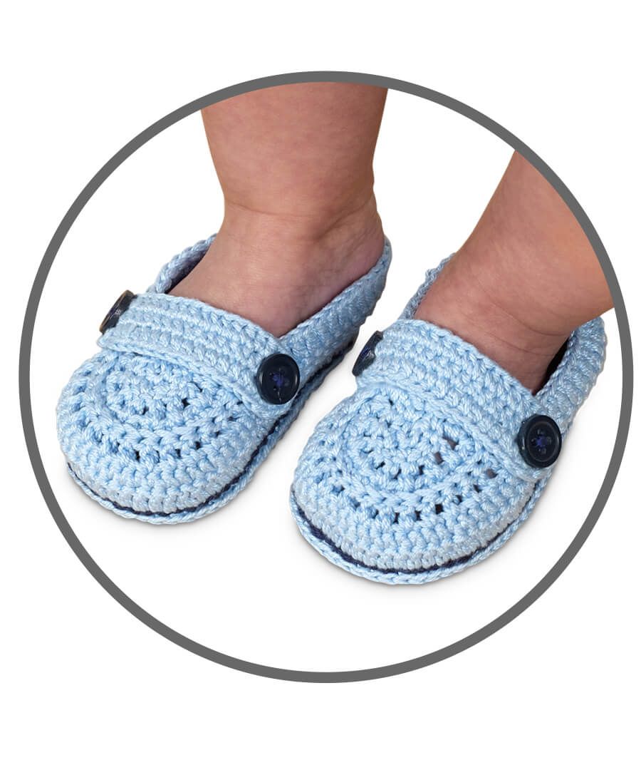 Jefferies Socks Baby Boys Baby Mocs Crochet Bootie 1 Pair