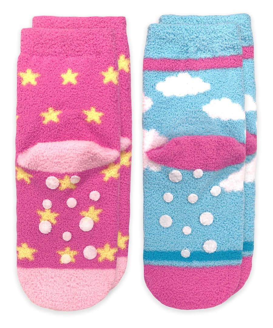 Jefferies Socks Girls Unicorn Rainbow & Llama Hearts Fuzzy