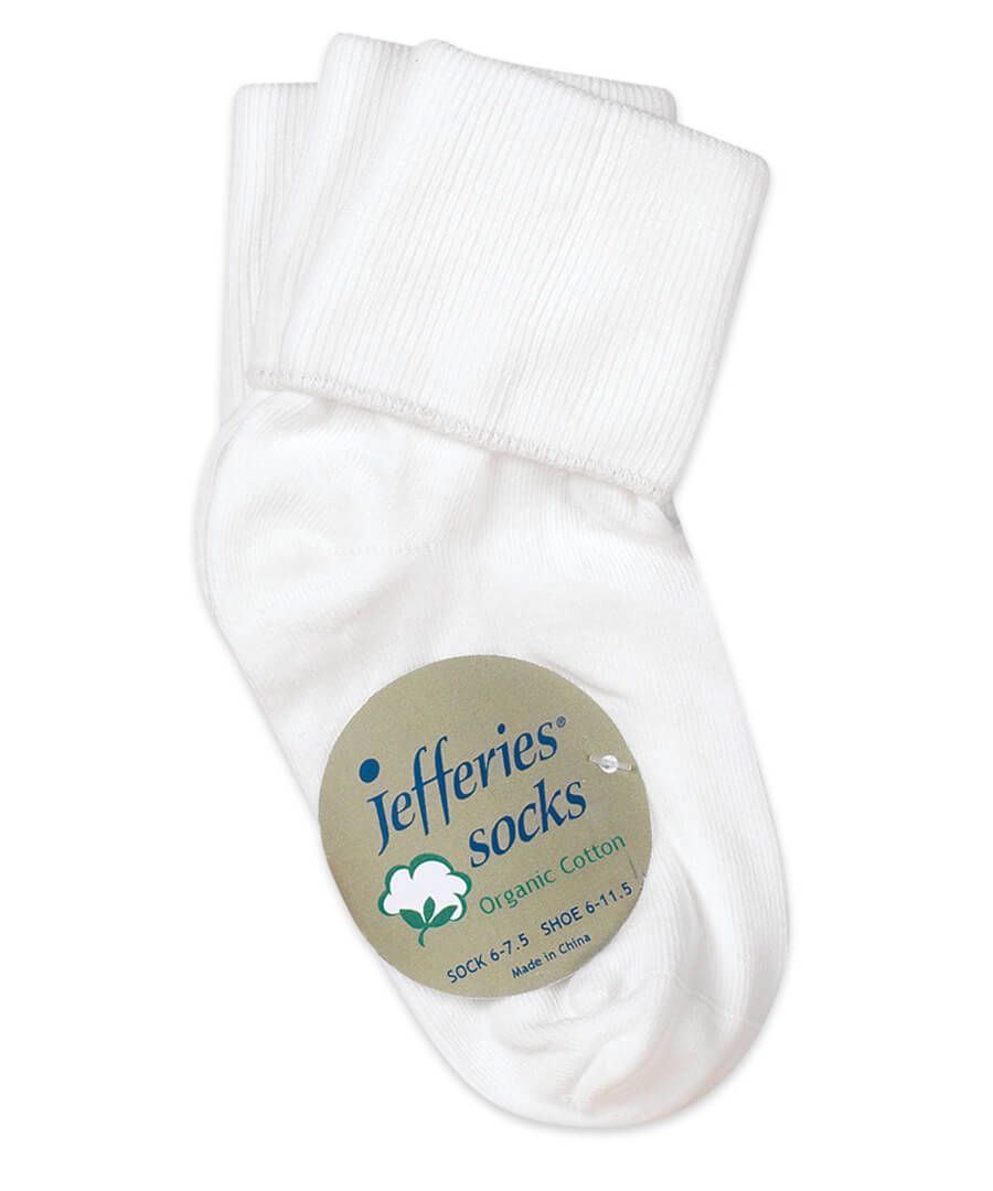 Jefferies Socks Smooth Toe Organic Cotton Turn Cuff Socks 3 Pair Pack