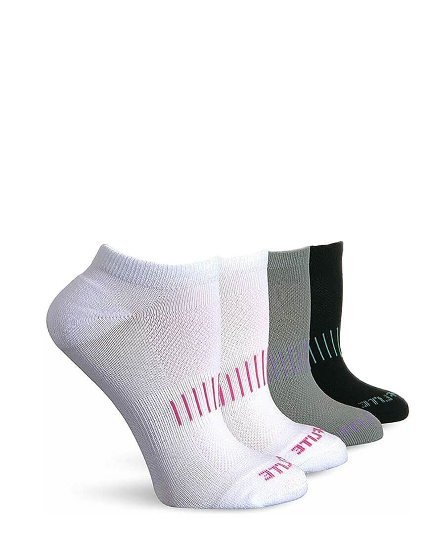 Top Flite Womens Sport Cooling Mesh Cushion Low Cut Socks 4 Pair Pack