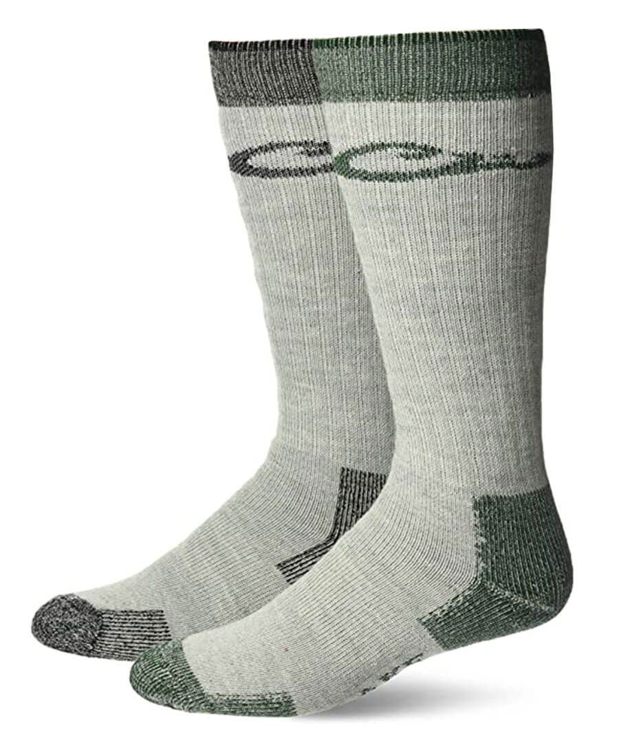 Drake Mens Merino Wool Heavyweight Crew Boot Socks 2 Pair Pack