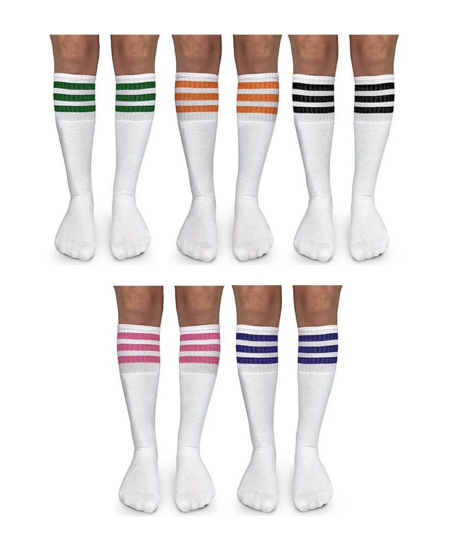 Jefferies Socks Girls Boys Women Girls Boys Stripe Knee High Tube