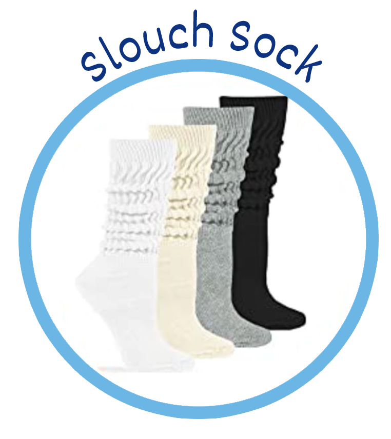 Shop long scrunch slouch socks Slouch socks made in the USA