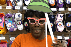 Meet Gloria she's here to answer any sock question Meet Gloria Jefferies Socks E-Commerce Service Team Member