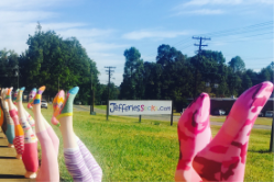 Drive by Jefferies Socks to see our fun sock models out front! Jefferies Socks Street View